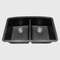 Msi Black Quartz 32in x 19in Undermount 50/50 Double Bowl Kitchen Sink ZOR-QTZ-DBSNK-0108 - alternate 2