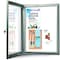 M&T Displays Enclosed Lockable Magnetic Showboard, 4x8.5x11 Inch Silver Aluminum Noticeboard USBN2004A4X2000 - alternate 4