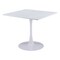 Homeroots 35" White Wood and Steel Pedestal Base Square Dining Table 602236 - alternate 1