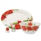 Gibson Home 4 Piece Ceramic Serving Set in White With Poinsettia Decorations 80614.04RR - alternate 1