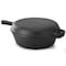 Megachef 10.5 Inch 2-in-1 Pre-Seasoned Cast Iron Skillet and Fry Pan Set MCCI-71001 - alternate 5