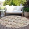 Homeroots 8' Ivory Red And Green Round Floral Washable Indoor Outdoor Area Rug 604649 - alternate 4