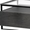 Homeroots 30" Clear And Black Glass Rectangular Coffee Table With Four Drawers And Shelf 376270 - alternate 5