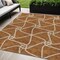 Homeroots 5' X 8' Orange And Ivory Geometric Washable Indoor Outdoor Area Rug 612894 - alternate 1