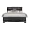 Homeroots Solid Wood Full Gray Eight Drawers Bed 383796 - alternate 1