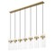 Z-Lite Fontaine 7 Light Linear Chandelier, Rubbed Brass, 56.75 In W 7002P5-7L-RB - alternate 3