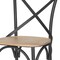 Homeroots Light Brown and Black Solid Wood And Iron Cross Back Dining Side Chair 605679 - alternate 2