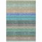 Homeroots 8' X 10' Sage Teal Blue And Tan Striped Washable Indoor Outdoor Area Rug 614830 - alternate 5