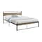 Monarch Specialties Bed, Bedroom, Frame Only, Platform Bed, Queen Size, Dark Taupe Laminate, Black Metal, Contemporary I 6070Q - alternate 1