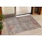 Homeroots 3' X 5' Gray Tan And Terra Cotta Floral Washable Indoor Outdoor Area Rug 606200 - alternate 1