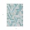 Homeroots 10' X 14' Teal Blue Geometric Washable Indoor Outdoor Area Rug 608075 - alternate 4