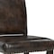 Homeroots Set of Two Dark Brown Leather And Wood Dining Side Chairs 588328 - alternate 3