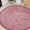 Jonathan Y Malta Bohemian Medallion Textured Weave Fuchsia/Light Gray 5 ft Round Indoor/Outdoor Area Rug SMB104E-5R - alternate 1