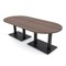 Skutchi Designs Racetrack Conference Table With Power Unit, 48 in W, 96 in L, Brown HAR-RAC-48X96-DOU.BK-H3041-NA - alternate 1