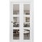 Sartodoors Sliding Closet Bi-fold Doors, Lucia 2555 White Silk with Clear Glass, Sturdy Tracks Moldings Trims LUCIA2555BF-WS-64 x 80 (2* 32x80) - alternate 1