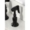Kingston Brass Bridge Kitchen Faucet with Brass Sprayer, Matte Black KS7270BEXBS - alternate 2