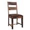Homeroots Seven Piece Dark Brown and Black Solid Wood Live Edge Dining Set with Six Chairs 590254 - alternate 3