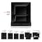 Smarty Had A Party 4.5" Black Square Plastic Pastry Plates (240 plates), 240PK 704-CASE - alternate 2