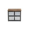 Homeroots 10" Brown Gray And Silver Solid Wood And Metal Desk Organizer 487922 - alternate 4