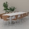 Skutchi Designs Boat Conference Table With Power, 48 in W, 144 in L, Grey HAR-BOT-48x144-DOU.BK-U779-EBLK - alternate 7