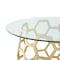 Homeroots 32" Clear And Gold Glass And Iron Round Coffee Table 544267 - alternate 6