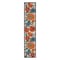 Homeroots 8' Ivory Blue And Orange Floral Indoor Outdoor Runner Rug 545025 - alternate 3