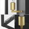 Jonathan Y Berlin 20" Modern Industrial Rectangular Iron/Glass LED Outdoor Lantern, Black/Gold Painting JYL7619A - alternate 2