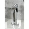 Kingston Brass Bridge Kitchen Faucet with Brass Sprayer, Polished Chrome KS8261DLBS - alternate 3