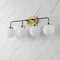 Jonathan Y Caleb 30.75" 4-Light Contemporary Transitional Iron/Glass LED Vanity Light, Brass Gold/Black JYL9554B - alternate 4