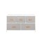 Homeroots 39" White and Gray Steel and Fabric Five Drawer Dresser 470358 - alternate 4