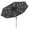 Pure Garden Patio Umbrella w/ Lights 10 ft Outdoor Sun Shade Canopy w/ 32 Solar LEDs UV 30+ Protection 50-LG1424 - alternate 1