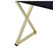 Homeroots 42" Black and Brass Writing Desk With Two Drawers 286081 - alternate 3