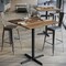 Flash Furniture Commercial 36" Natural HPL Tabletop with Black Bar Height X Base ST-SQ36-NAT-T3030B-GG - alternate 3