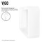 Vigo Petunia Modern White Matte Stone 23 in. L x 16 in. W x 6 in. H Rectangular Vessel Bathroom Sink VG04002 - alternate 3