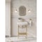 Kingston Brass 20" Ceramic Console Sink with Brass Legs and Shelf, 1-Hole, White/Brushed Brass KVPBH2018W17 - alternate 2
