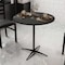 Flash Furniture Lars 30 in Round Wood Cocktail Table with 30 in and 42 in Columns, Black XA-30-COTA-BK-GG - alternate 8