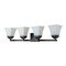 Jonathan Y Staunton 33" 4-Light Farmhouse Cottage Metal LED Vanity Light w/Frosted Glass Shades, Oil Rubbed Bron JYL7525A - alternate 4