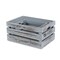 Homeroots Set of Three Gray Solid Wood Crate, 3PK 487710 - alternate 5