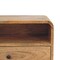 Homeroots 12" Beige Solid Wood Square One Drawer Nightstand 651837 - alternate 3