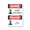 Signmission OSHA Danger Sign, Hard Hat Area Bilingual, 14in X 10in Aluminum, OS-DS-A-1014-VPR-1292 OS-DS-A-1014-VPR-1292 - alternate 1