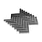 Apollo Tile Mirari 12x12 in. Gray Glossy Glass Herringbone Mosaic Wall Tile (4.59 sq ft/case) 5PK APLMNC8808GRA - alternate 2