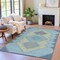 Homeroots 8' X 10' Denim Blue Gray And Brown Geometric Washable Indoor Outdoor Area Rug 631906 - alternate 4