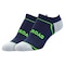 Railroad Sock Unisex No Show Socks, Merino Wool/Nylon/Spandex, Navy/Lime, 5-10 W; 4 -7.5 M, 2 PK OD291NSLI - alternate 3