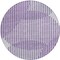 Homeroots 8' Purple Gray And Ivory Round Geometric Washable Indoor Outdoor Area Rug 597657 - alternate 4