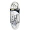 Powerzone SJT Extension Cord, 16 AWG, Indoor, 16/3, 3 Outlets, 5-15R, White, 5-15P, 9 ft OR890609 - alternate 1