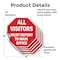 Signmission All Visitors Must Report to Main Of, 4 inch X 4 inch, Vinyl Decal, 5PK OC-D-5PACK-4-335 - alternate 3