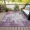 Homeroots 5' X 8' Plum And Ivory Abstract Washable Indoor Outdoor Area Rug 612359 - alternate 6