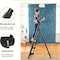 Wrightmaster 4.4 ft. Aluminum Step Ladder, 9 ft. Reach with Non-Marring Feet and Shelf, 330 lb. Capacity ZoroJLHWBT-BLACK - alternate 4