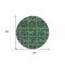 Homeroots 8' Fern Green And Charcoal Round Medallion Washable Indoor Outdoor Area Rug 589298 - alternate 4