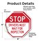 Signmission Stop Drivers Must Wait for Inspecti, 4 inch X 4 inch, Vinyl Decal, 2PK OC-D-2PACK-4-253 - alternate 3